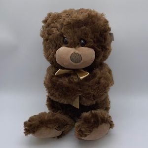 The Petting Zoo Fluffy Brown Plush Stuffed Bear 13”